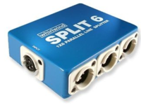 SPLITTER - LINE LEVEL, 1 XLRF IN, 6 XLRM PARALLEL OUTS